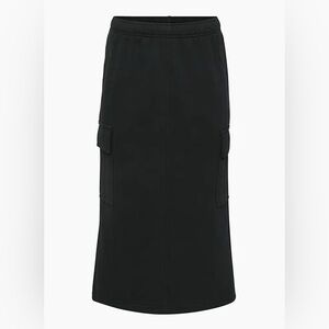 ARITZIA Terry Fleece Cargo MIDI Skirt, Black, size L